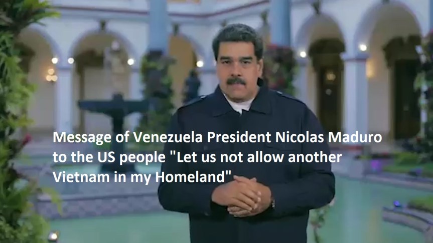 Maduro to the US people